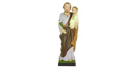 Statua da esterno di San Giuseppe in materiale infrangibile dipinta a mano da circa 20 cm