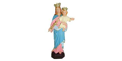 Statua da esterno della Madonna Ausiliatrice in materiale infrangibile, dipinta a mano, da 30 cm 