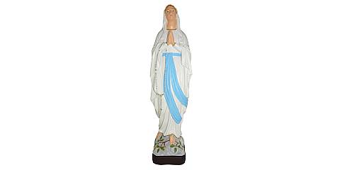Ferrari & Arrighetti Statua da Esterno della Madonna di Lourdes, Statua Religiosa in Materiale Infrangibile, Statua da Giardino per Nicchie o Cappelle, Dipinta a Mano, 30 Cm