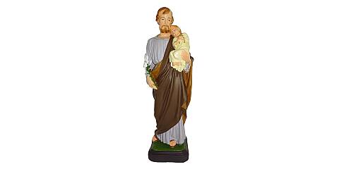 Statua da esterno di San Giuseppe in materiale infrangibile dipinta a mano da 40 cm