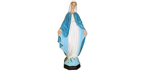 Statua da esterno della Madonna della Medaglia Miracolosa in materiale infrangibile, dipinta a mano, da 50 cm