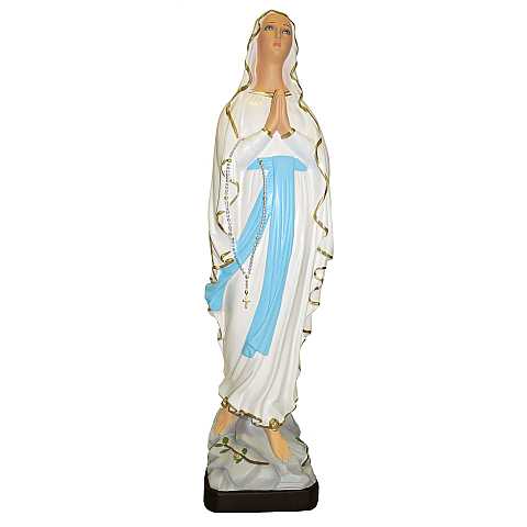 Statua da esterno della Madonna di Lourdes in materiale infrangibile dipinta a mano da 60 cm