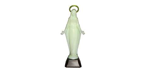 Statua Madonna Miracolosa fosforescente 10 cm