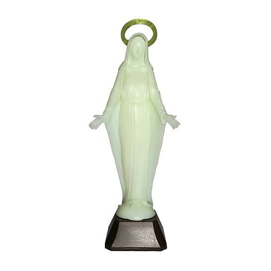 Statua Madonna Miracolosa fosforescente 10 cm