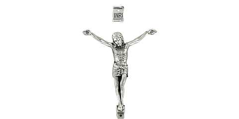 Corpo di Cristo per Crocifisso, Metallo, Color Argento, 7 Centimetri