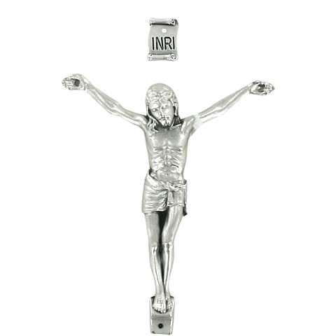 Cristo intagliato in legno naturale patinato cm 40