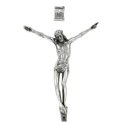 Cristo intagliato in legno naturale patinato cm 80