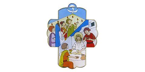 Bomboniera comunione/cresima bambino bambina: Croce Sacramenti - 13 x 10 cm