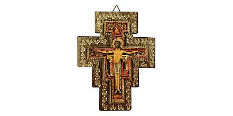 Crocifisso di San Damiano stampa in rilievo - 10 x 8 cm 