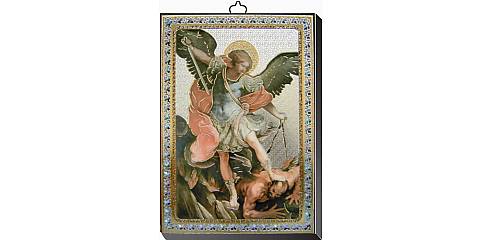 Tavola San Michele stampa su legno - 10 x 14 cm