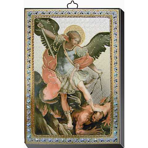 Tavola San Michele stampa su legno - 10 x 14 cm