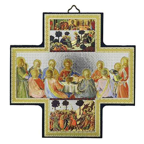 Regalo comunione per bambina e bambino: Croce vita di Gesù da parete - 12 x 18 cm