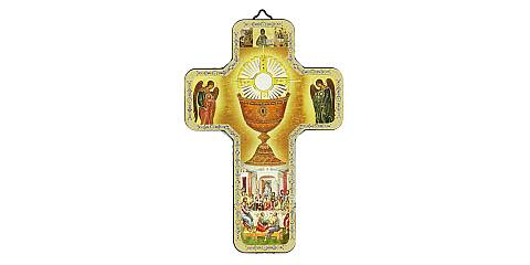 Regalo comunione per bambina e bambino: Croce vita di Gesù da parete - 12 x 18 cm