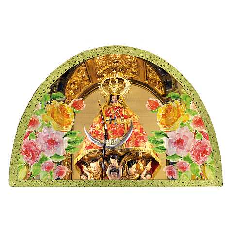 Tavola Concatedral de Caceres stampa su legno ad arco - 18 x 12 cm