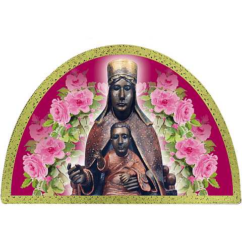 Tavola Madonna di Tindari stampa su legno ad arco - 18 x 1