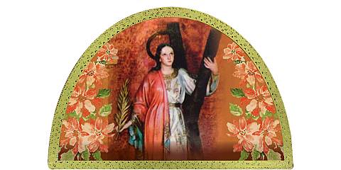 Tavola Sant Eulalia stampa su legno ad arco - 18 x 12 cm