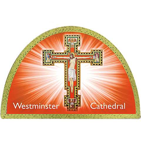 Tavola Cattedrale di Westminster stampa su legno ad arco - 18 x 12 cm