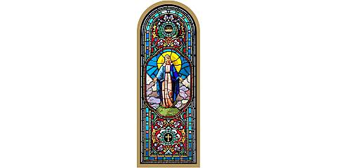 Quadro Madonna Miracolosa in legno ad arco - 10 x 27 cm