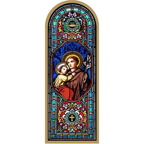 Quadro Sant'Antonio in legno ad arco - 10 x 27 cm
