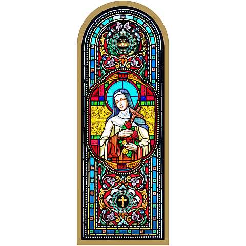 Quadro Santa Teresa in legno ad arco - 10 x 27 cm