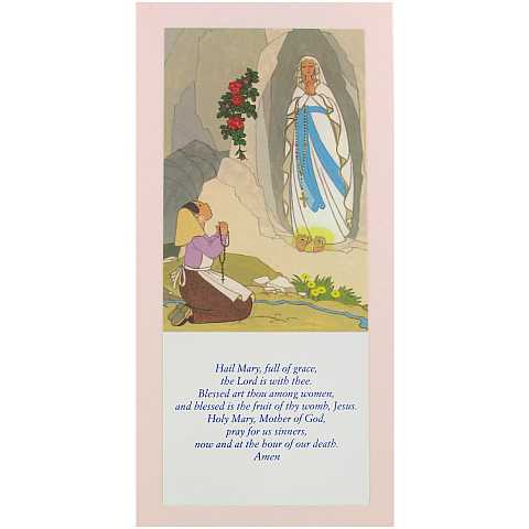 Tavola Ave Maria in legno colorato azzurro - 22 x 11 cm