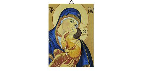 Icona Madonna col Bambino stampa su Quadro in legno - 30 x 40 cm