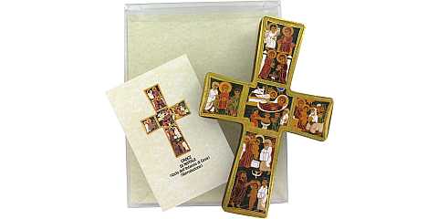 Croce Natività stampa su legno mdf - 10,5 x 13,5 cm