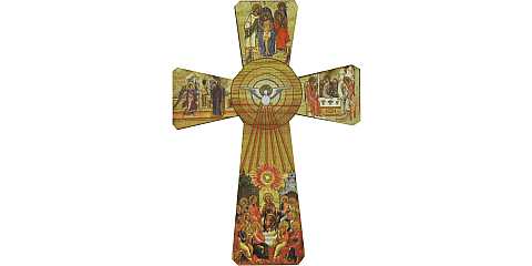 Bomboniera Cresima: Croce Colomba dello Spirito Santo - 14 x 9,5 cm