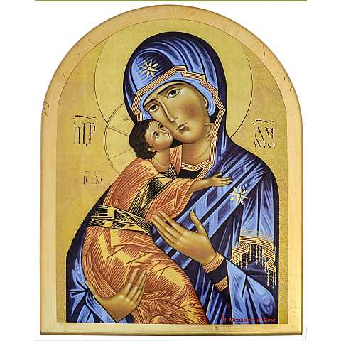 Quadro Madonna col Bambino a forma d'arco - 24,7 x 32,5 cm