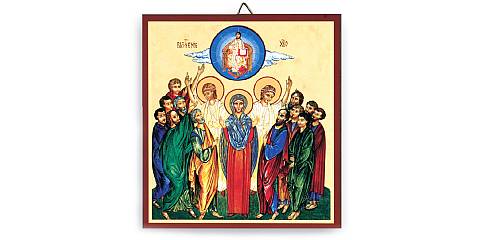 Quadro icona Ascensione del Signore stampa su legno - 12 x 11 cm