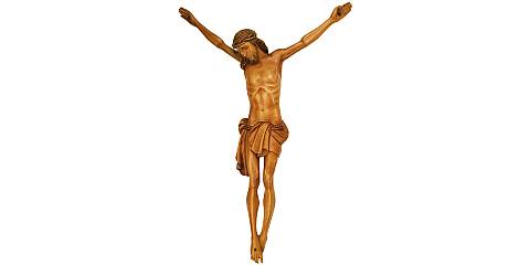 Cristo intagliato in legno naturale patinato cm 140