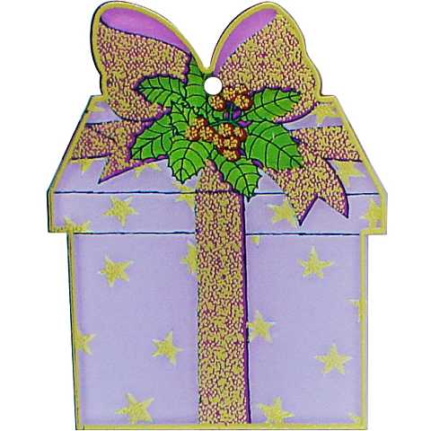 STOCK : Addobbo natalizio: scatola regalo