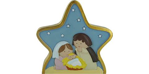 Natività per bambini a forma di stella, in resina colorata - 9 x 9 cm