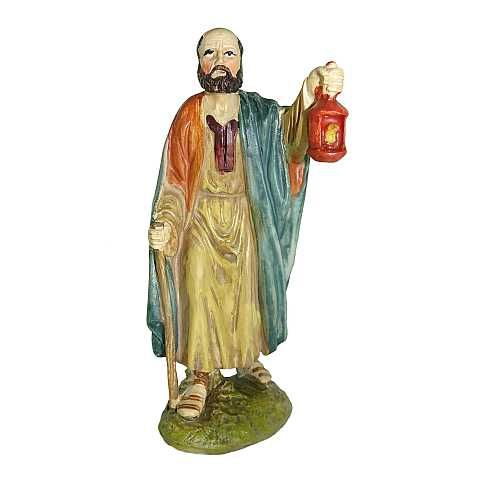 Statuine presepe: Pastore con lanterna linea Martino Landi per presepe da cm 12