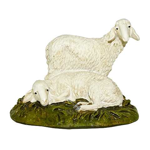 Statuine presepe: Gruppo di 2 pecore linea Martino Landi per presepio da cm 16