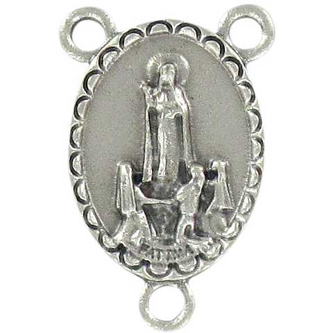 Crociera Fatima in metallo per rosario fai da te - 1 cm