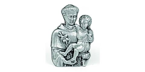 Basetta Sant'Antonio in metallo ossidato - 3 x 4,5 cm