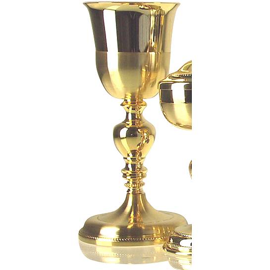Calice in oro satinato Modello Malta - Ø 9 x 22 cm 