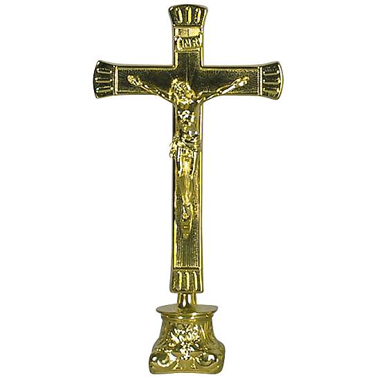 Croce su candeliere - 24 cm