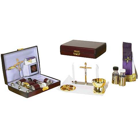 Astuccio ( kit celebrazione messa) con altare 11 oggetti
