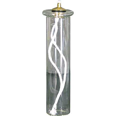 cartuccia trasparente per finta candela diametro 6 e 8 cm