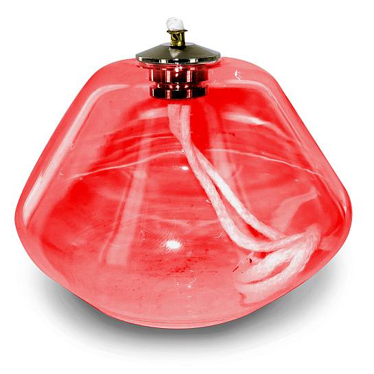 Lucerna in vetro rosso - Ø 10 x 7 cm