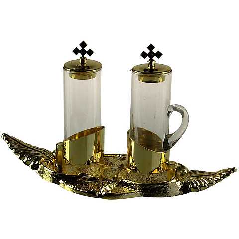 Lampada per il Santissimo da altare con antivento modello croce - Ø 11 x 26 cm 