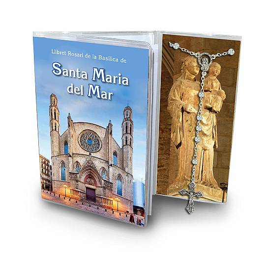 Libretto con rosario Basilica Santa Maria del Mar - catalano