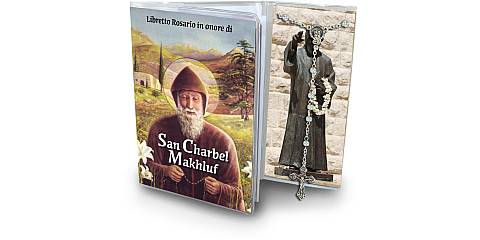 Libretto con rosario San Charbel - italiano