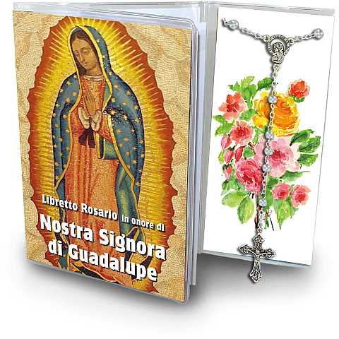 Libretto con Rosario Madonna di Guadalupe (Messico) - Italiano