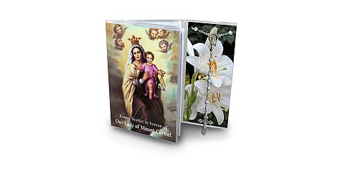 Libretto con rosario Madonna del Carmelo (nuova versione) - inglese
