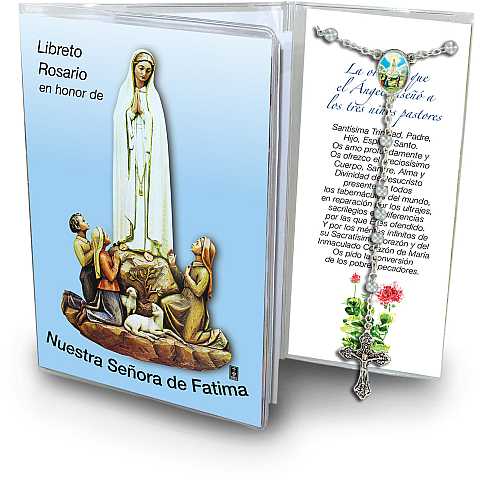Libretto con Rosario Madonna di Fatima - spagnolo