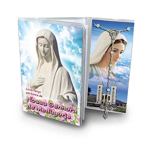 Libretto con rosario Madonna Medjugorje - portoghese