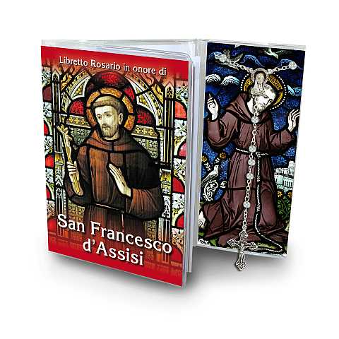 Libretto con rosario San Francesco d'Assisi (versione 1) - italiano